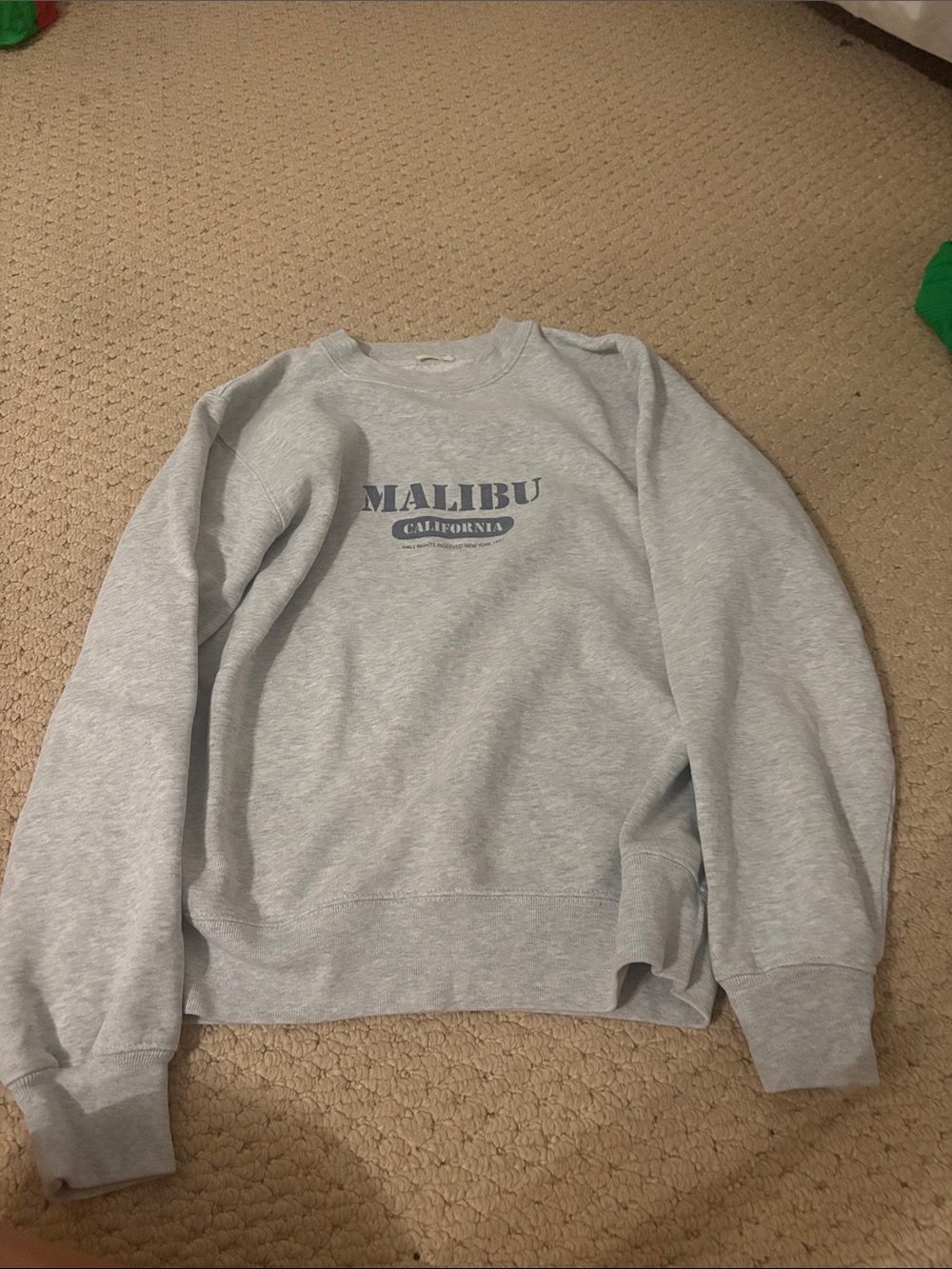 Malibu California Grey Crewneck Sweatshirt - Men - Picture 1 of 1